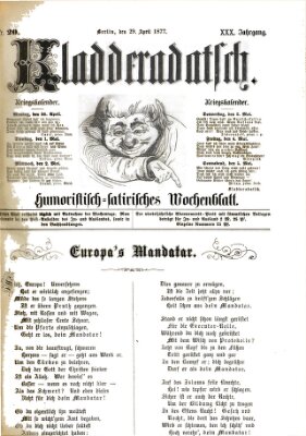 Kladderadatsch Sonntag 29. April 1877