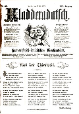 Kladderadatsch Sonntag 15. Juli 1877