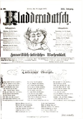 Kladderadatsch Sonntag 19. August 1877