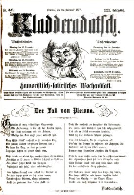 Kladderadatsch Sonntag 16. Dezember 1877