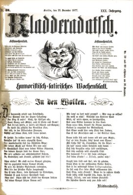 Kladderadatsch Sonntag 23. Dezember 1877