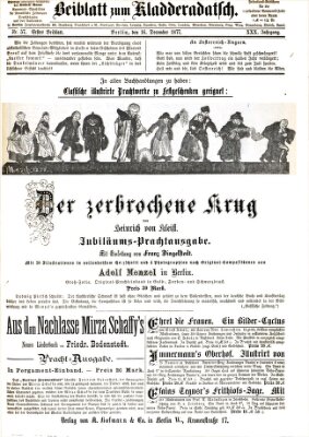 Kladderadatsch Sonntag 16. Dezember 1877