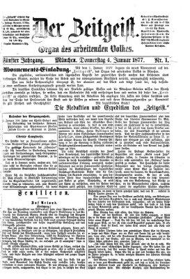 Der Zeitgeist Donnerstag 4. Januar 1877