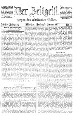 Der Zeitgeist Freitag 5. Januar 1877