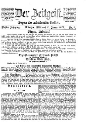 Der Zeitgeist Mittwoch 10. Januar 1877