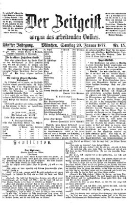 Der Zeitgeist Samstag 20. Januar 1877