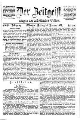 Der Zeitgeist Freitag 26. Januar 1877