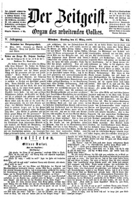 Der Zeitgeist Samstag 17. März 1877