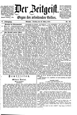 Der Zeitgeist Dienstag 27. März 1877