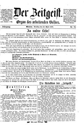 Der Zeitgeist Dienstag 10. April 1877