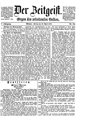 Der Zeitgeist Freitag 27. April 1877