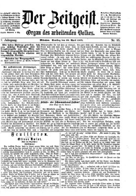 Der Zeitgeist Samstag 28. April 1877