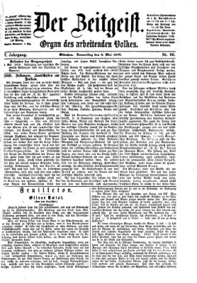 Der Zeitgeist Donnerstag 3. Mai 1877