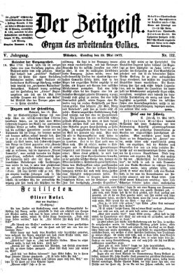 Der Zeitgeist Samstag 19. Mai 1877