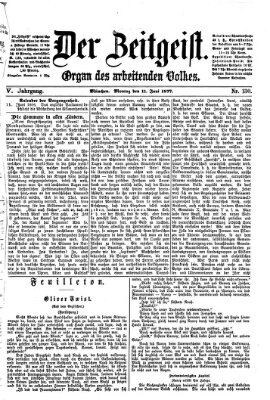 Der Zeitgeist Montag 11. Juni 1877