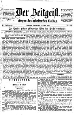 Der Zeitgeist Freitag 15. Juni 1877