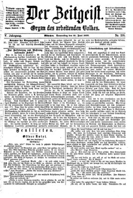 Der Zeitgeist Donnerstag 21. Juni 1877