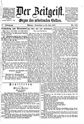 Der Zeitgeist Donnerstag 28. Juni 1877