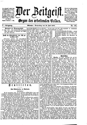 Der Zeitgeist Donnerstag 19. Juli 1877