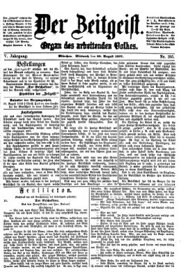 Der Zeitgeist Mittwoch 29. August 1877