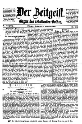 Der Zeitgeist Freitag 7. September 1877