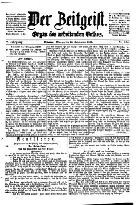 Der Zeitgeist Montag 10. September 1877