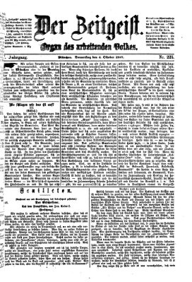 Der Zeitgeist Donnerstag 4. Oktober 1877