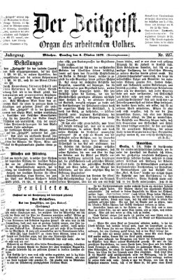 Der Zeitgeist Samstag 6. Oktober 1877