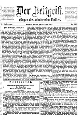 Der Zeitgeist Montag 8. Oktober 1877