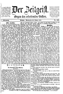 Der Zeitgeist Montag 22. Oktober 1877