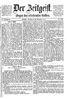 Der Zeitgeist Dienstag 20. November 1877