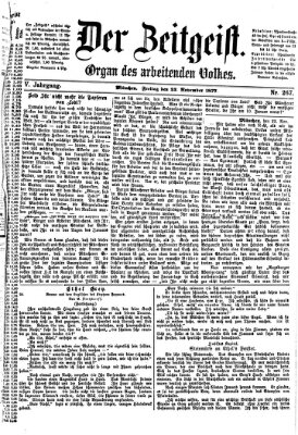 Der Zeitgeist Freitag 23. November 1877