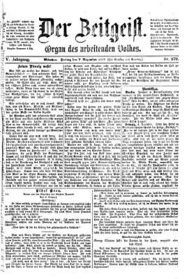 Der Zeitgeist Freitag 7. Dezember 1877