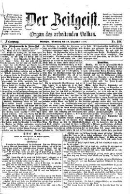 Der Zeitgeist Mittwoch 19. Dezember 1877