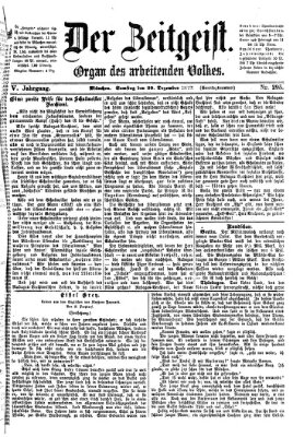 Der Zeitgeist Samstag 29. Dezember 1877