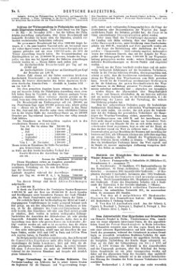 Deutsche Bauzeitung 〈Berlin〉 Mittwoch 10. Januar 1877