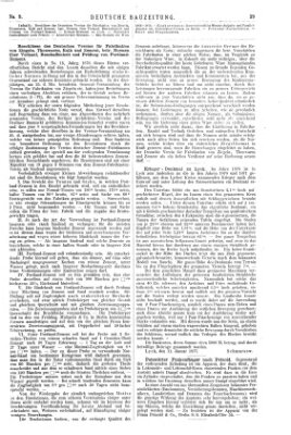 Deutsche Bauzeitung 〈Berlin〉 Mittwoch 31. Januar 1877