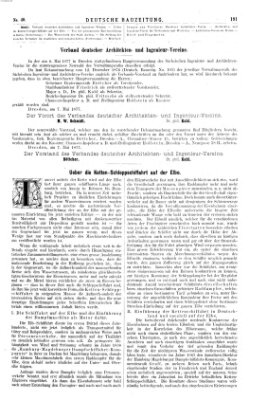 Deutsche Bauzeitung 〈Berlin〉 Samstag 19. Mai 1877