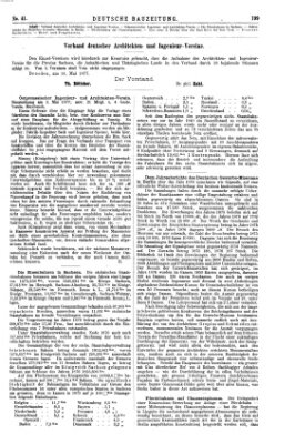 Deutsche Bauzeitung 〈Berlin〉 Mittwoch 23. Mai 1877