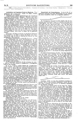 Deutsche Bauzeitung 〈Berlin〉 Mittwoch 30. Mai 1877