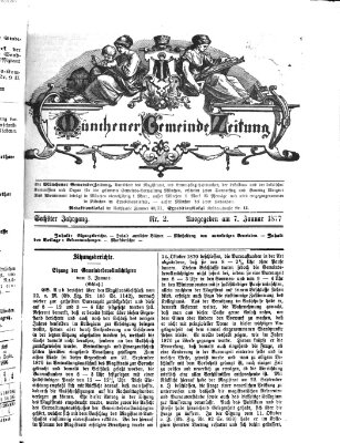 Münchener Gemeinde-Zeitung Sonntag 7. Januar 1877