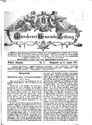 Münchener Gemeinde-Zeitung Donnerstag 11. Januar 1877