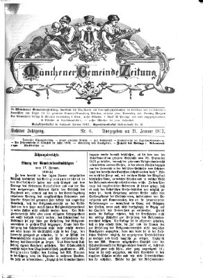 Münchener Gemeinde-Zeitung Sonntag 21. Januar 1877