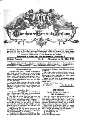 Münchener Gemeinde-Zeitung Donnerstag 15. März 1877