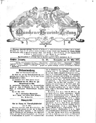 Münchener Gemeinde-Zeitung Sonntag 20. Mai 1877