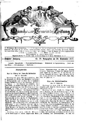 Münchener Gemeinde-Zeitung Sonntag 30. September 1877