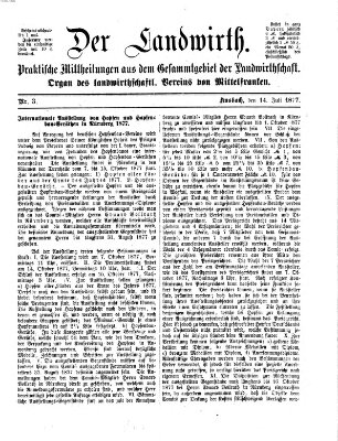 Der Landwirt (Ansbacher Morgenblatt) Samstag 14. Juli 1877