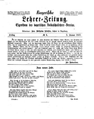 Bayerische Lehrerzeitung Freitag 5. Januar 1877