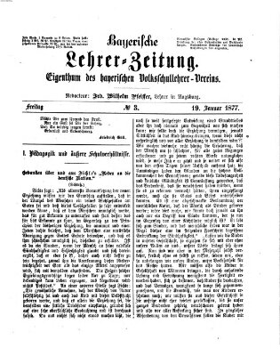 Bayerische Lehrerzeitung Freitag 19. Januar 1877