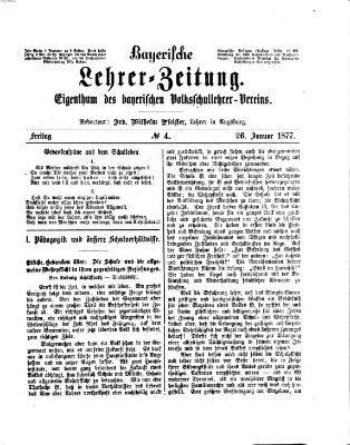 Bayerische Lehrerzeitung Freitag 26. Januar 1877